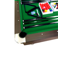 Pool Table Built for Home Entertainment, Automatic Ball Return, Vintage Green Cloth, Complete Set