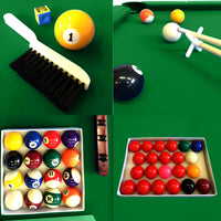 Pool Table Built for Home Entertainment, Automatic Ball Return, Vintage Green Cloth, Complete Set