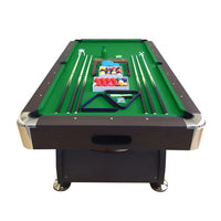 Pool Table Built for Home Entertainment, Automatic Ball Return, Vintage Green Cloth, Complete Set