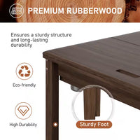 Wood Poker Table Convertible Gaming Table for 4-6 Players with Removable Tops