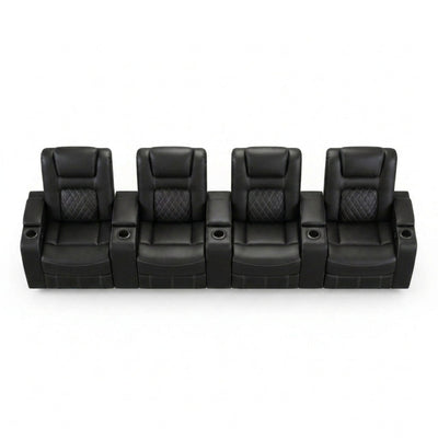 Home Theater Recliners Built for Premium Movie Nights, 36" Width, USB Ports, Dual Cup Holders