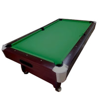 Pool Table Built for Home Entertainment, Automatic Ball Return, Vintage Green Cloth, Complete Set