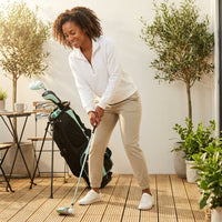 Golf Club Set 9 Piece Complete Golf Set for Right Handed with Stand Bag and 3 Bonus Head Covers — Lifestyle