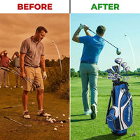 Men'S 9 Pieces Complete Golf Club Set Includes 460Cc Alloy Driver 3# Fairway Wood 4# Hybrid 6# 7# 8# 9# and P# Irons — Before & After