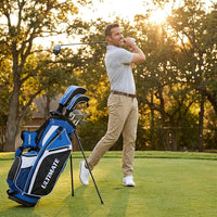 Men'S 9 Pieces Complete Golf Club Set Includes 460Cc Alloy Driver 3# Fairway Wood 4# Hybrid 6# 7# 8# 9# and P# Irons — Lifestyle