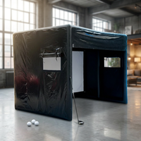 Portable Inflatable Golf Simulator Large 10X13X10 FT Indoor/Outdoor Golf Simulator Tent with Projection Screen All Skill Levels — Studio Shot