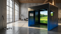 Portable Inflatable Golf Simulator Large 10X13X10 FT Indoor/Outdoor Golf Simulator Tent with Projection Screen All Skill Levels — Lifestyle