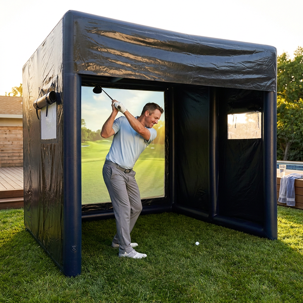 Portable Golf Simulator Built for Indoor/Outdoor Practice, 10x13x10 Tent, Projection Screen, All Skill Levels